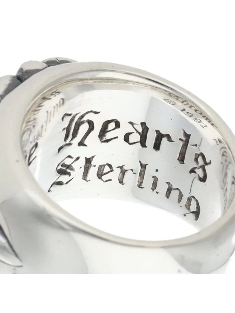 Chrome Hearts Flrl Floral Cross Silver Ring